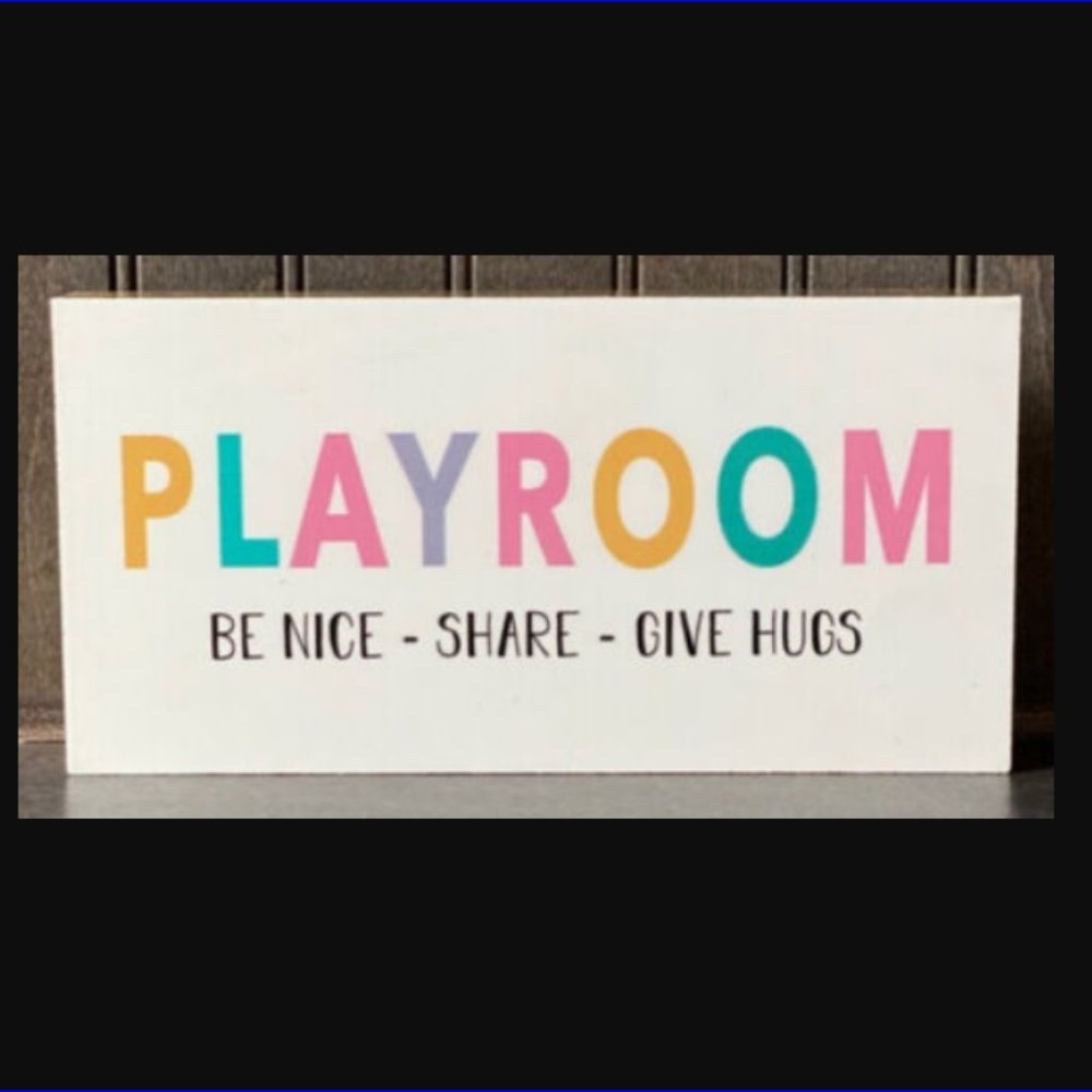NEW Playroom Decor for Nursery or Child's Room, Play Area Decor, Be Nice, Share
